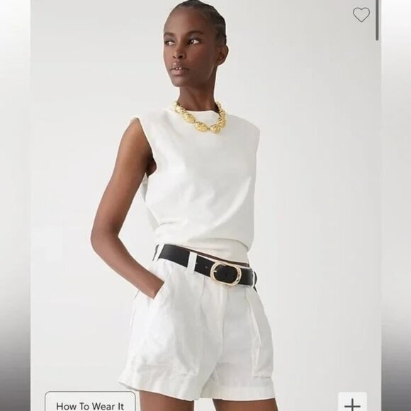 J. Crew Women's Mariner Jersey Muscle Tee White Size Large NWT - Picture 6 of 6